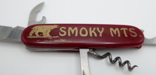 Smoky Mts Advertising Multi-Tool Pocket Knife Pocket Knife 2 Blade Cork/Bottle - Picture 6 of 21