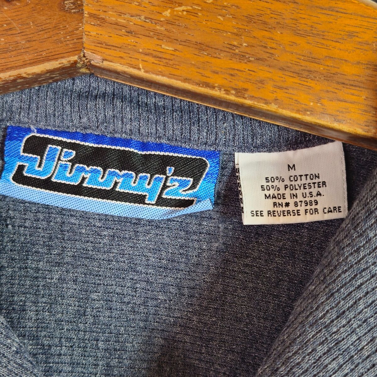 Men's Vintage Jimmyz Blue Button Up Shirt Tropical Surf Size Men's Vintage Jimmyz Blue Button Up Shirt Tropical Surf Size