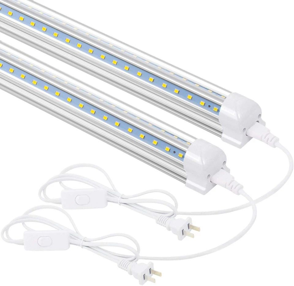 T8 2FT LED Shop Light Fixture 20W 28W 5000K-6500K Cabinet closet Light 2~10 Pack - Image 2 of 4