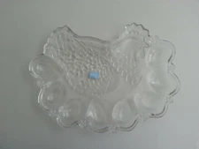 Vintage  Studio Nova Mikasa Heavy Oval Crystal  Deviled Egg Serving Platter Tray