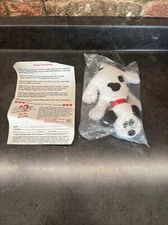 Vtg Tonka Pound Puppy White Black Spots Black Ears Stuffed Plush Sealed Package