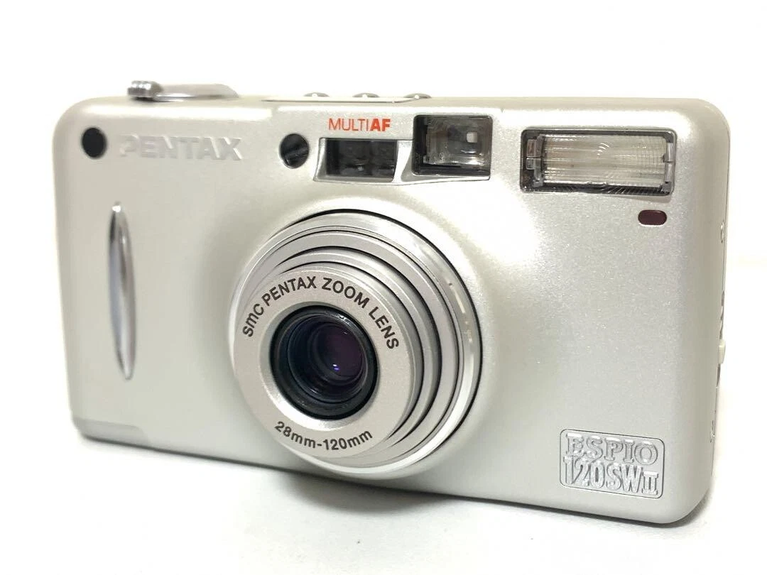 Pentax ESPIO 120SW II Point & Shoot 35mm Film Camera Silver From JAPAN