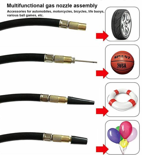 Compresor de aire portátil de doble cilindro de alta resistencia inflador de neumáticos bomba eléctrica - Imagen 9 de 10