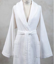 Rivolta Carmignani Bath Robe 100 Cotton Spa Terry White - XL