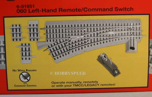 LIONEL FASTRACK 060 LEFT REMOTE/COMMAND SWITCH track o gauge turnout 6-81951 - Picture 2 of 4