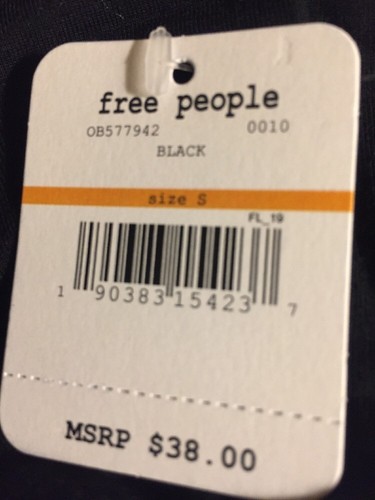 Free People Finn Reggiseno Morbido Nero Taglia S Nuovo con etichette - Foto 3 di 3
