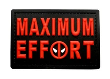 Miltacusa Maximum Effort Deadpool Tactical Patch (3D PVC Rubber - 3.0 X 2.0)