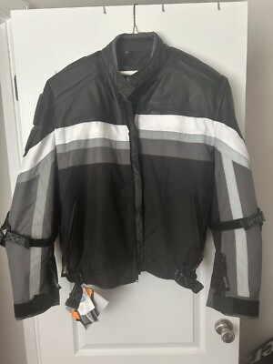 Xelement Leather Men's Pre-owned Motorcycle Biker Jacket Black Size 3XL(58)