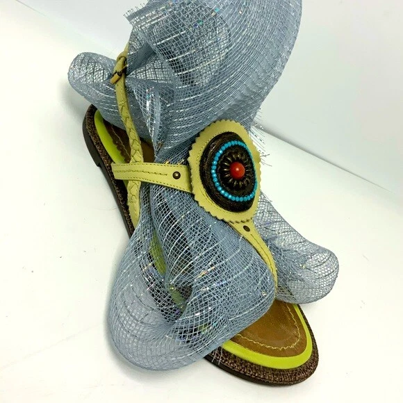 Green sandals ebay hotsell