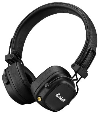 Marshall Major IV On Ear Bluetooth Kopfhörer, Kabelloser Ohrhörer, Faltbar BLK