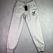 New TRUE RELIGION HS Puff Joggers Heather Grey Men's Size Small Pants Sweatpants