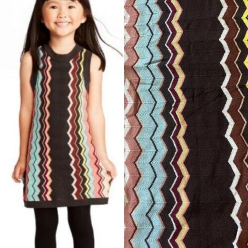 Missoni For Target Girls Sleeveless Chevron Stripe Multicolor Knit Dress Size  S - Afbeelding 1 van 8