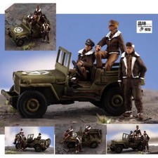 Homemade 1/72 WWII U.S. Army Pilot Vehicle Pose 3 Trooper  without car  Model