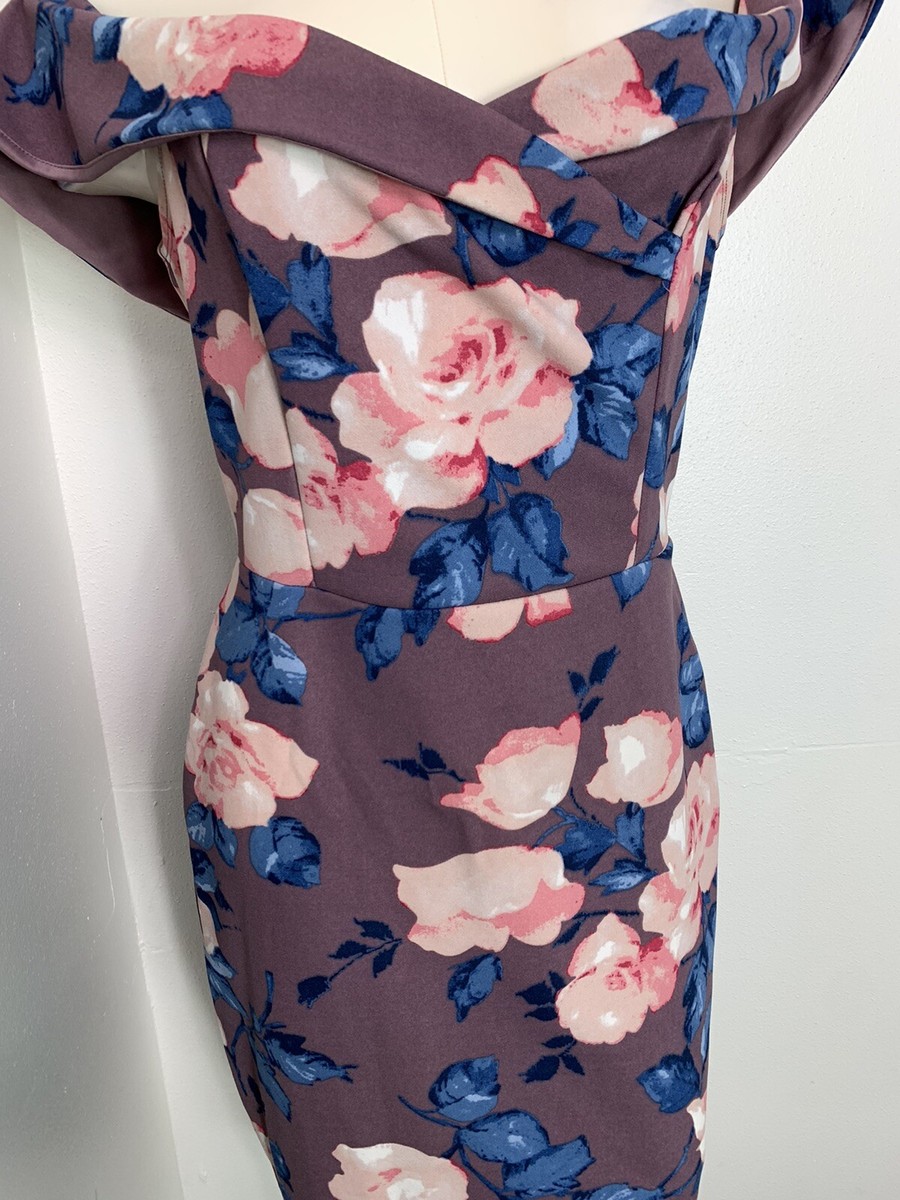 charlotte russe off the shoulder dress Charlotte Russe off the shoulder floral dress size Large