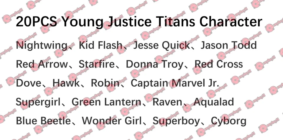 20 PIEZAS Superhéroe Jóvenes Liga de la Justicia Titanes Cuervo 4 cm Figura de Plástico Juguete Hágalo Usted Mismo Foto 2 de 2