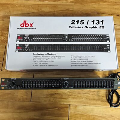 DBX 215 Graphic Equalizer Professional Products Tested rack mount 15 band
