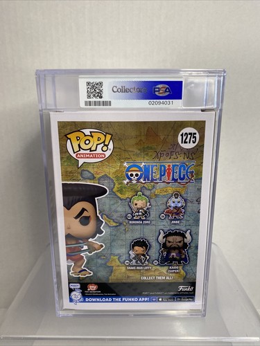Clasificado PSA 9 Funko Pop Una Pieza: ODEN #1275 ToyStop Wondercon Pegatina Exclusiva - Imagen 4 de 5