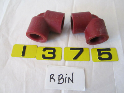 NIBCO SCHEDULE 80, 1/2'' RED KYNAR PVDF SOCKET 90 DEGREE  (LOT OF 2)