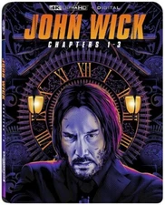 John Wick: Chapters 1-3 [4K UHD Blu-ray] 4, Digital Copy, NEW FREE SHIPPING