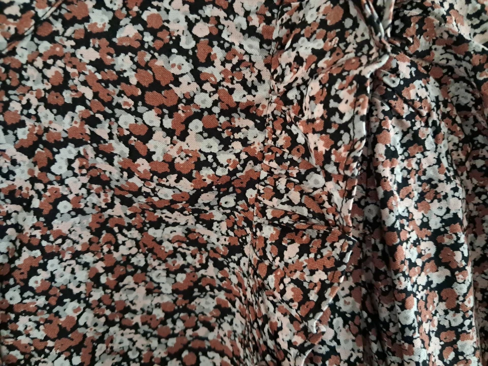 Mantaray blouse top black heather ivory brown  blouson sleeves UK 16 unworn gift - Image 4 of 4