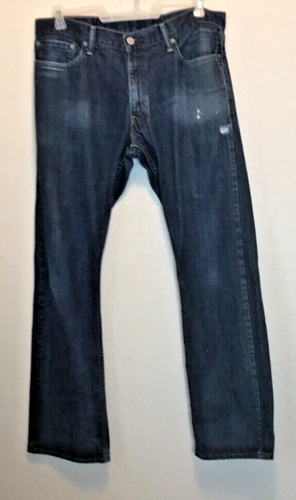 Levi Strauss Men’s 514 Jeans Size 36x34 Distressed - Picture 2 of 8