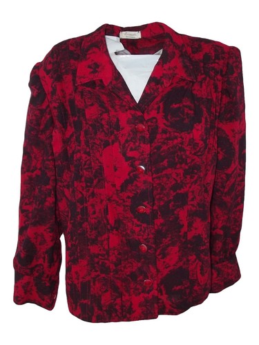 Rosamaria Piacenza Giacca Da Donna Rossa Taglia XL Vintage Made In Italy Moda - Foto 2 di 12