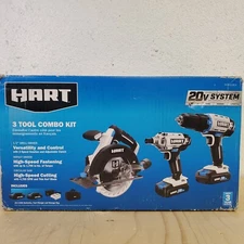 Hart 20v 3-Tool Combo Kit Cordless Drill Impact Driver Circular Saw HPCK322BCA