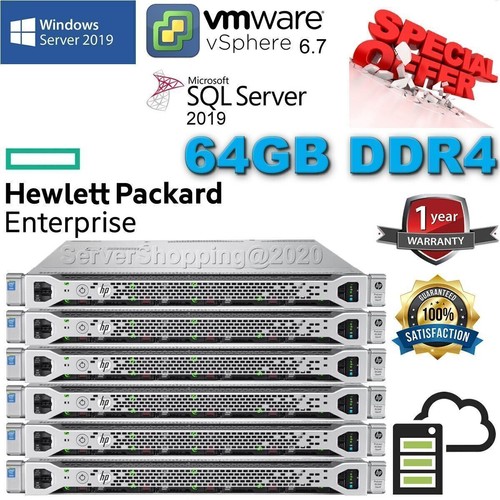 HP ProLiant DL360 Gen9 G9 16-Core E5-2683V4 2.10GHz 64GB DDR4 2x3TB SAS 7.2K