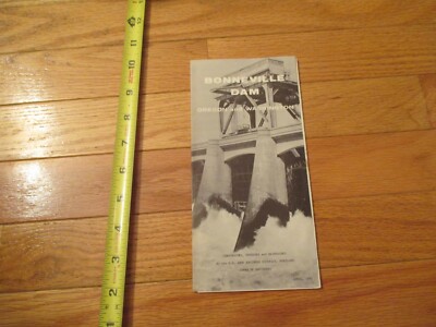 Oregon Washington Bonneville Dam OR WA WN 1961 Map Tourist Travel Brochure