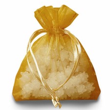 Gold Organza Gift Bags Jewelry Bags- 10pcs Wedding Party Favor