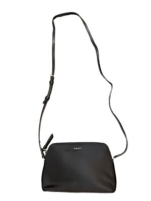 DKNY Crossbody Bag Nylon Black Silver Harware