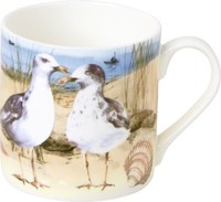 "Porzellan-Tasse \"Seagulls A.T.Beach\"Maritim Strand MöWe *0,35L Becher*Bonechina"