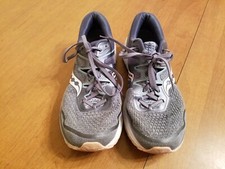 Saucony Womens Omni ISO 2 S10511-1 Gray Pink Blue Running Shoes Lace Up Size 9