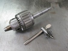USED Jacobs 16N Ball Bearing 1/8" to 5/8" Drill Chuck 3 M.T. Arbor Chuck Key