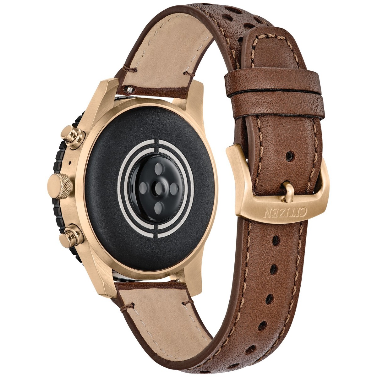 Citizen CZ Smart Touchscreen Brown Leather Smart Watch 44MM MX1016