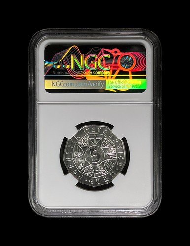 AUSTRIA. 2008, 5 Euro, Silver - NGC MS69 - Top Pop 🥇 Herbert von Karajan - Picture 6 of 9