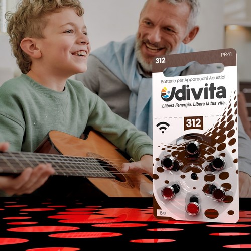 90 Batterie Pile Udivita 312 Senza Mercurio PR41 Apparecchi Acustici Udito - Foto 7 di 7