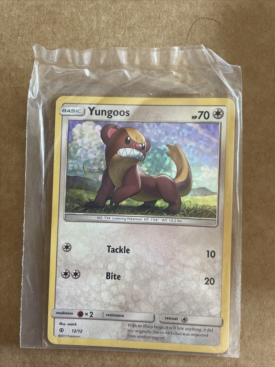 Yungoos Holo Foil Shiny Pokemon TCG Card Mcdonalds Promo 12/12 BN Sealed  Backed | eBay