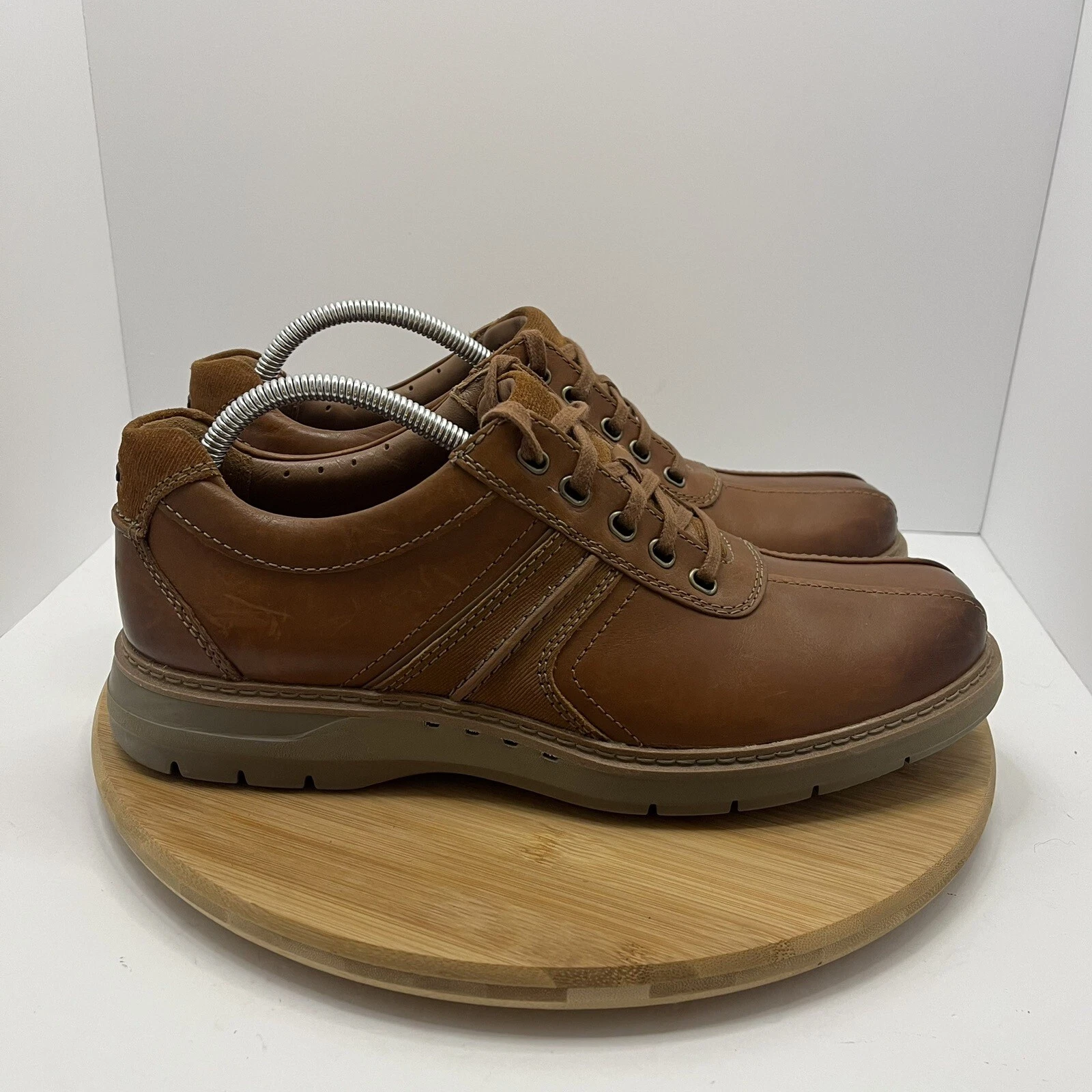 Scarpe Oxford Clarks Ramble Go da uomo marroni in pelle taglia 11 M