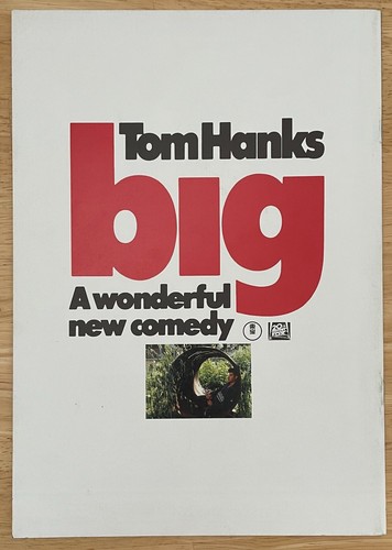 Big 1988 Movie Program Japan Tom Hanks, Elizabeth Perkins, Robert Loggia - Picture 2 of 6