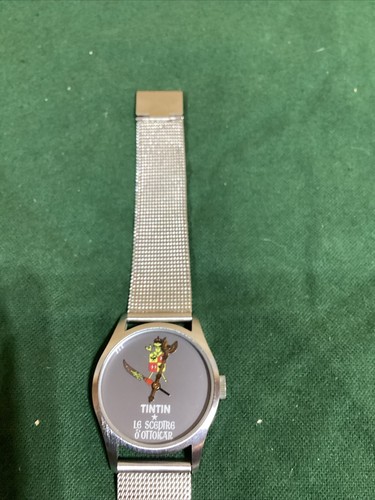 Rare New NOS 1997 TINTIN WRIST WATCH Herge Moulinsart France Le Sceptre Ottokar - Picture 3 of 4