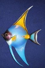 6 Inch Tropical Fish Wall Hanging Beach Nautical Coastal Tiki Decor F6-A6