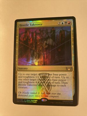 x1 Hostile Takeover SNC MTG 191/281 FOIL RARE M/NM 1x