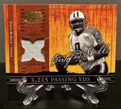 2004 Leaf Certified STEVE MCNAIR Game Used Jersey #/175 Skills Tennessee Titans