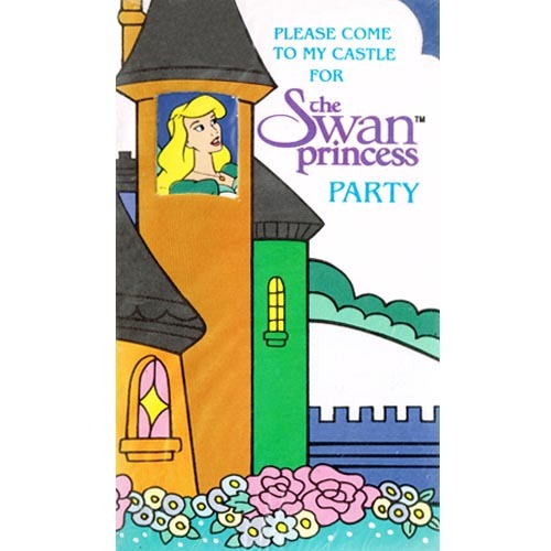 SWAN PRINCESS INVITACIONES VINTAGE (8) ~ Tarjetas de invitaciones de suministros para fiestas de cumpleaños - Imagen 1 de 1