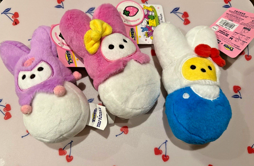 PEEPS 6โ Set/3 HELLO KITTY and Friends plush Melody Kuromi Bunny STRAWBERRY ๐