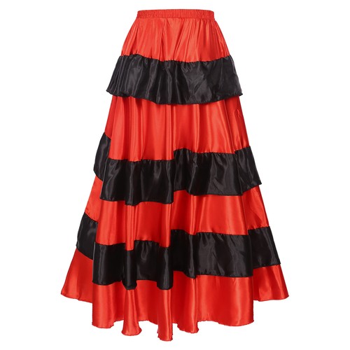 Womens Flamenco Dance Skirt Folkloric Dance Skirts Full Circle Mexican AU - Picture 83 of 85