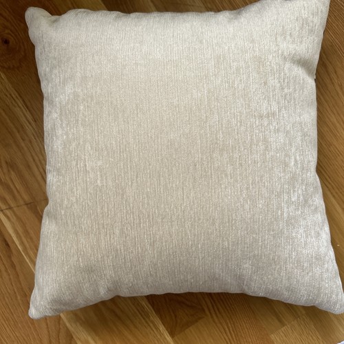 Plutus 16”x16” Abstract Plaid Luxury Throw Pillow Blue Gray Cream Moden Print - Picture 4 of 11