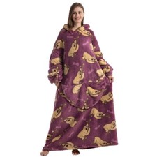 Oversized Wearable Blanket Hoodie Lengthen Super Soft Blanket Hoodie with Pocket