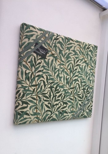 William Morris Green Willow fabric covered square, Pin/memo Board, - Picture 2 of 2